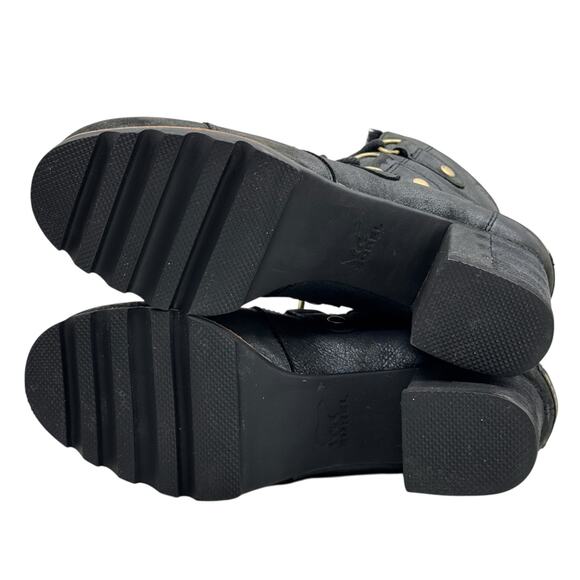 SOREL Addington Shearling Boots SZ 9 Women’s Black Leather Waterproof Lace Up - Picture 10 of 13